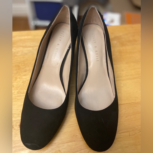 Kelly and Katie Liya Pump Black Faux Suede Heels Size 9 - Picture 4 of 9